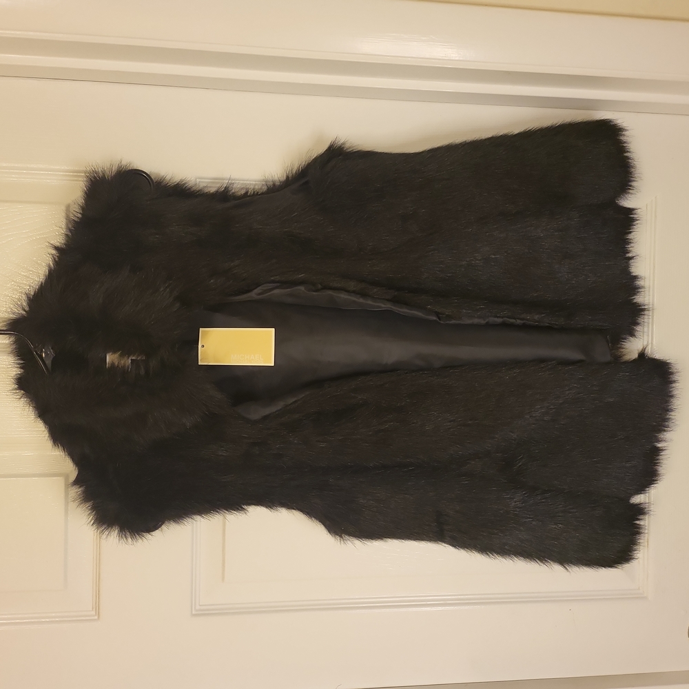 BLACK Michael Kors Fur Vest **Size L**